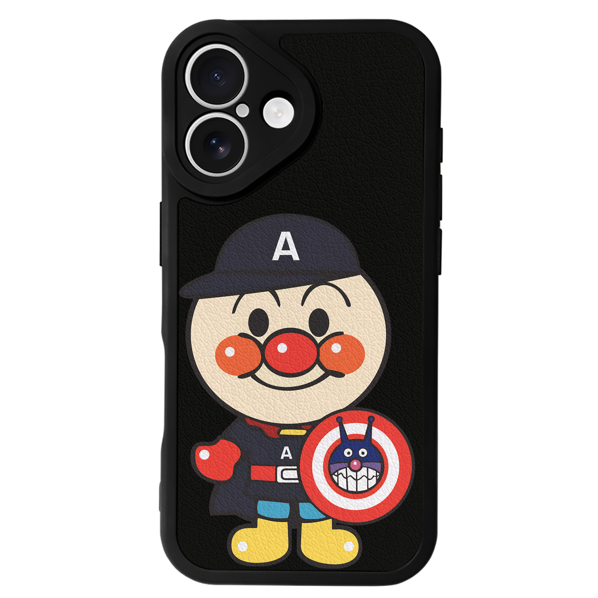 （画像用） アンパンマン Anpanman 【iPhone 16シリーズ対応】シリコンスマホケース（レザー調） 材質：シリコン
